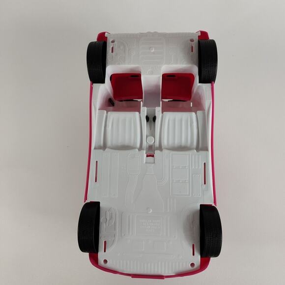 2014 Mattel Pink‎ Barbie Convertible with Black Seat Belts White Seats Removable - Picture 6 of 6